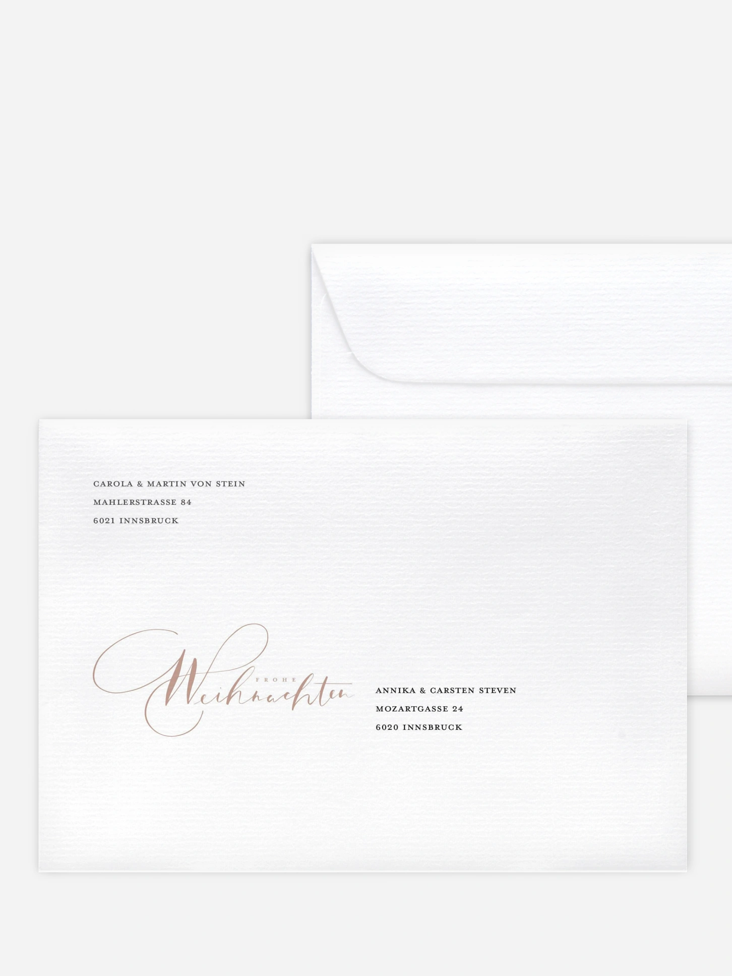 Bedruckte Umschläge Weihnachten Merry Lettering