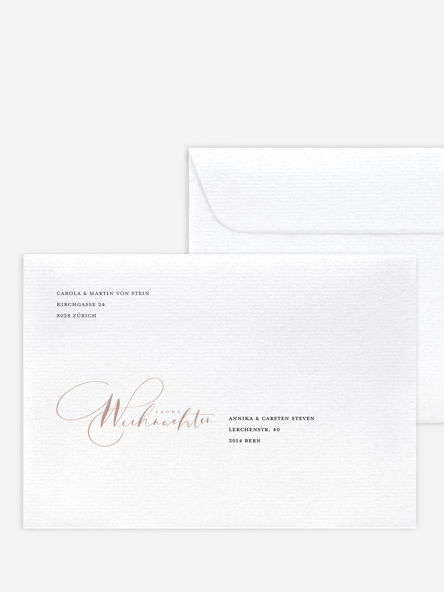 Bedruckte Umschläge Weihnachten Merry Lettering