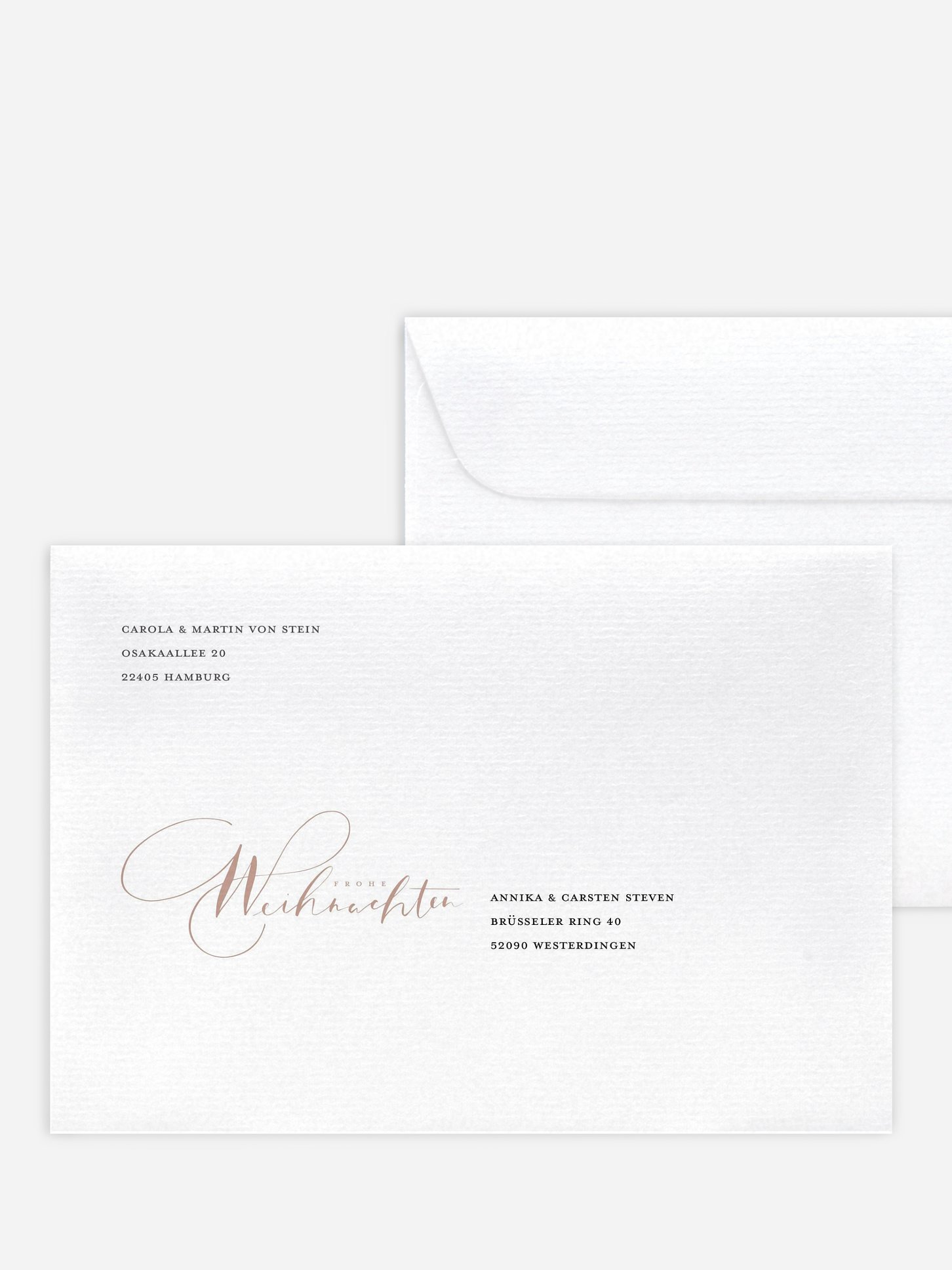 Bedruckte Umschläge Weihnachten Merry Lettering