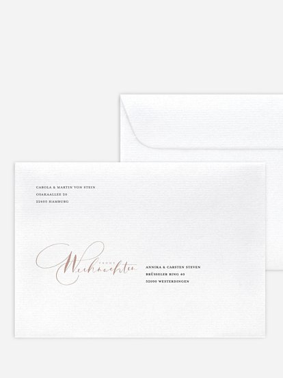 Bedruckte Umschläge Weihnachten Merry Lettering