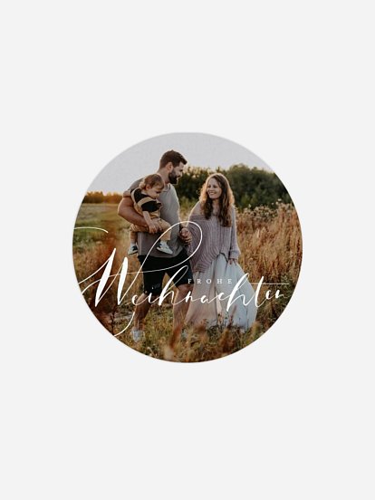 Geschenkaufkleber Weihnachten Merry Lettering