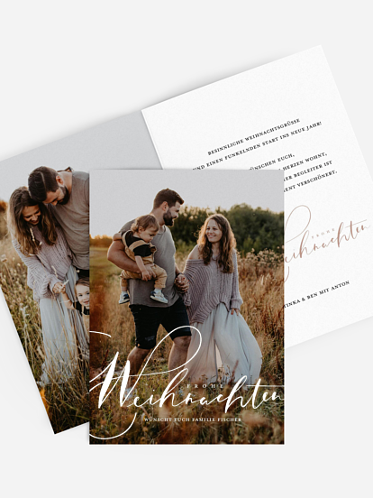 Weihnachtskarte Merry Lettering