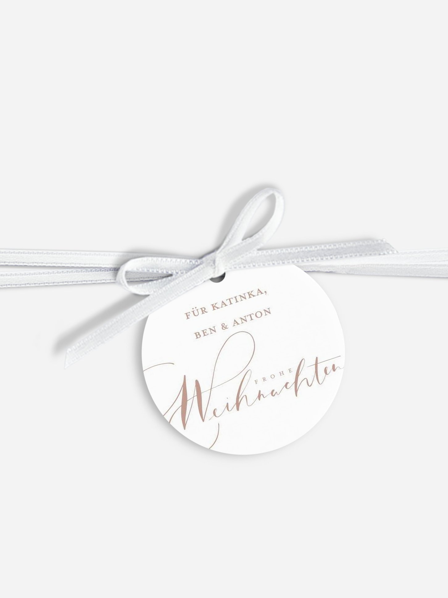Anhänger mit Band personalisiert Merry Lettering