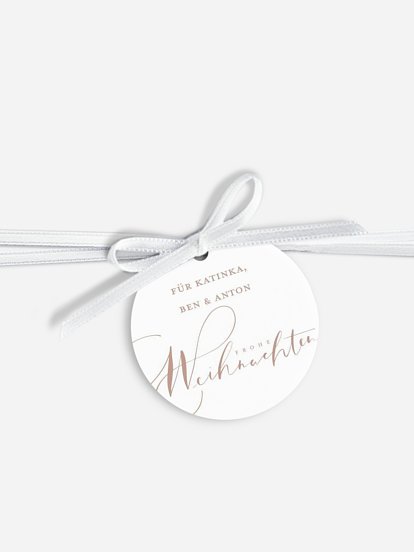 Anhänger mit Band personalisiert Merry Lettering