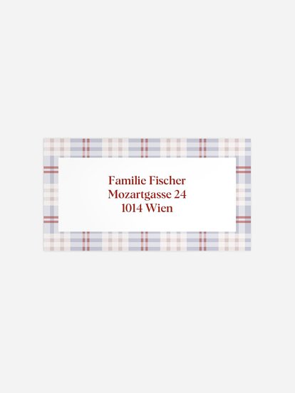 Empfängeraufkleber Weihnachten Colorful Christmas