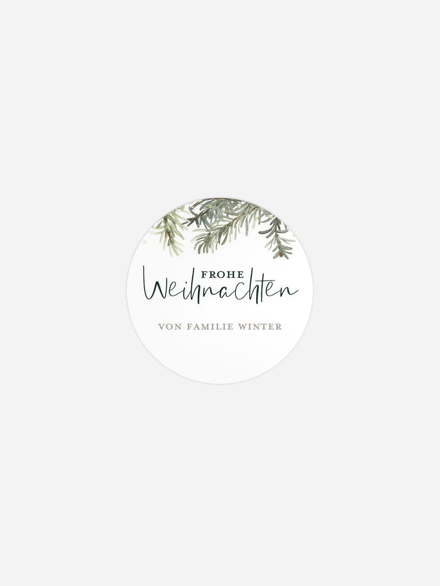Geschenkaufkleber personalisiert Festive Forest