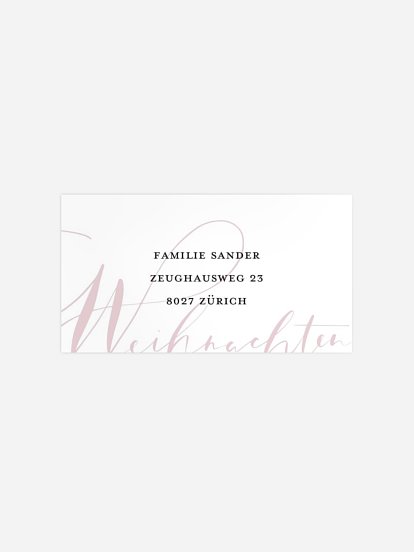 Empfängeraufkleber Weihnachten Thankful