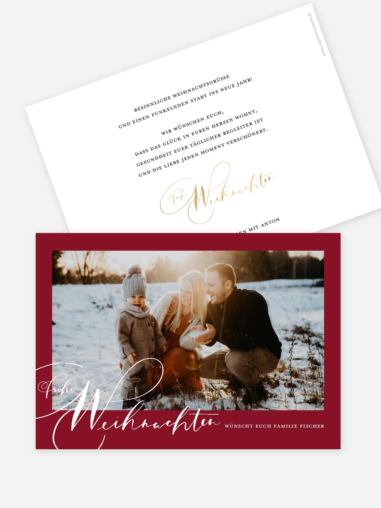 Weihnachtskarte Thankful