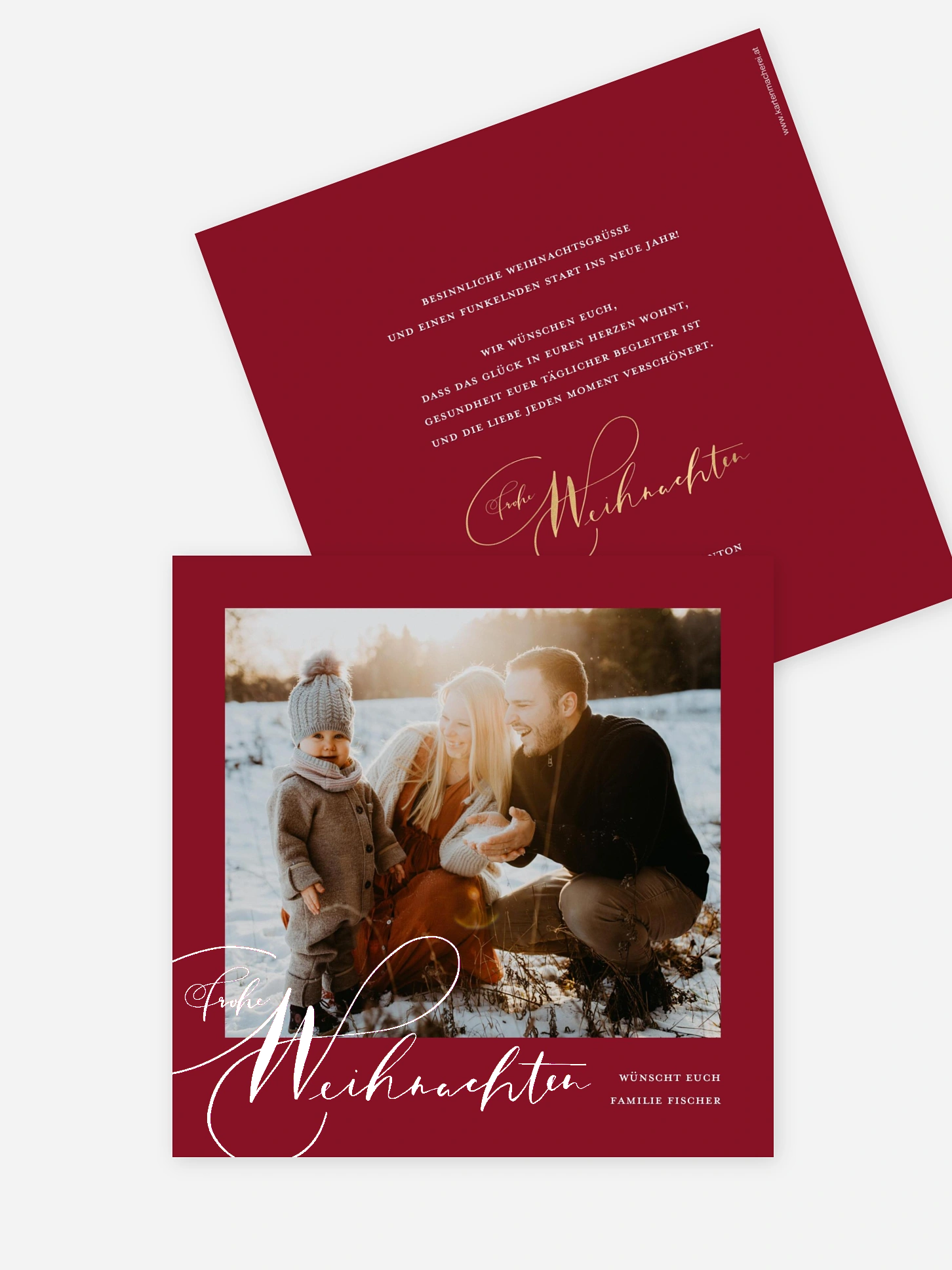 Weihnachtskarte Thankful