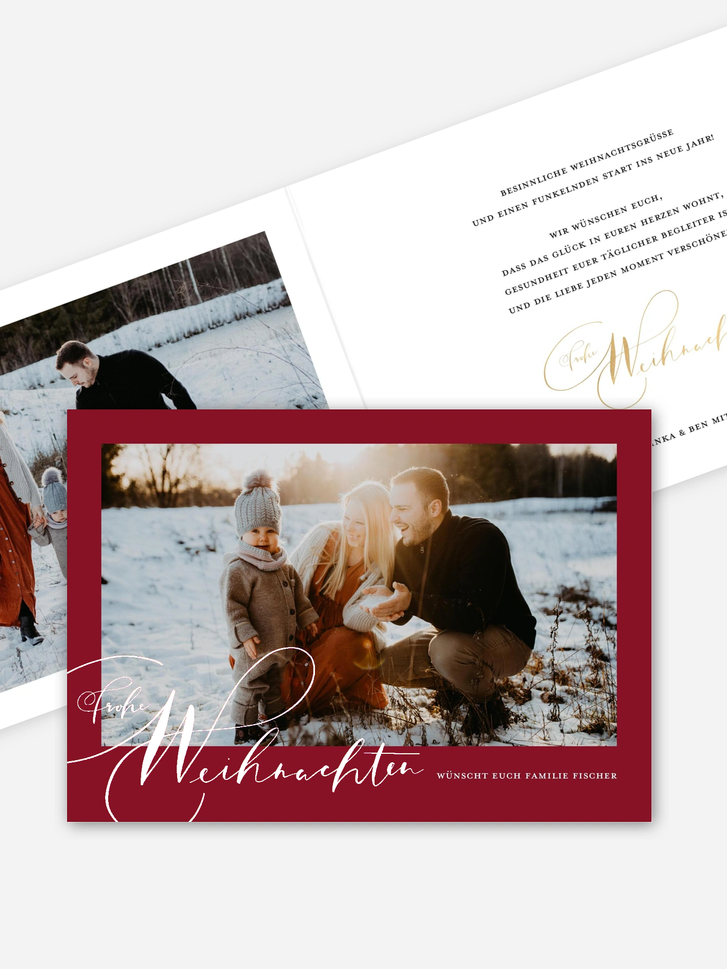 Weihnachtskarte Thankful