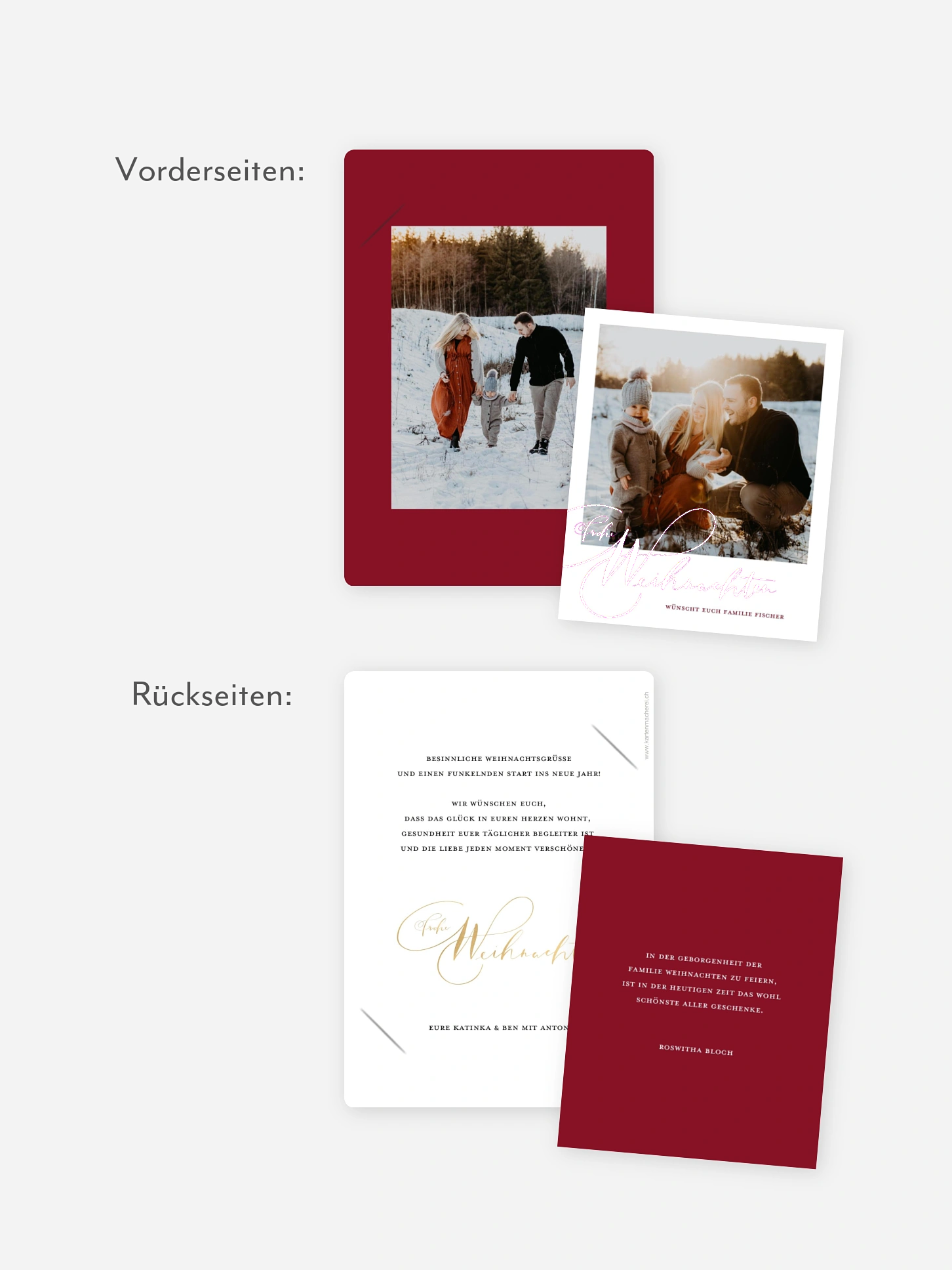 Weihnachtskarte Thankful