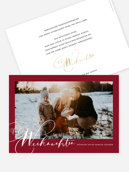 Weihnachtskarte Thankful