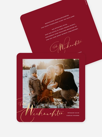 Weihnachtskarte Thankful