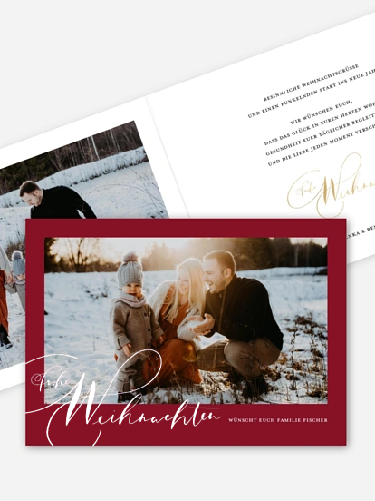 Weihnachtskarte Thankful