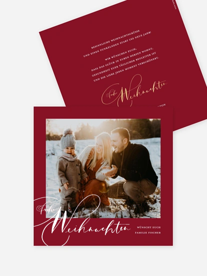 Weihnachtskarte Thankful