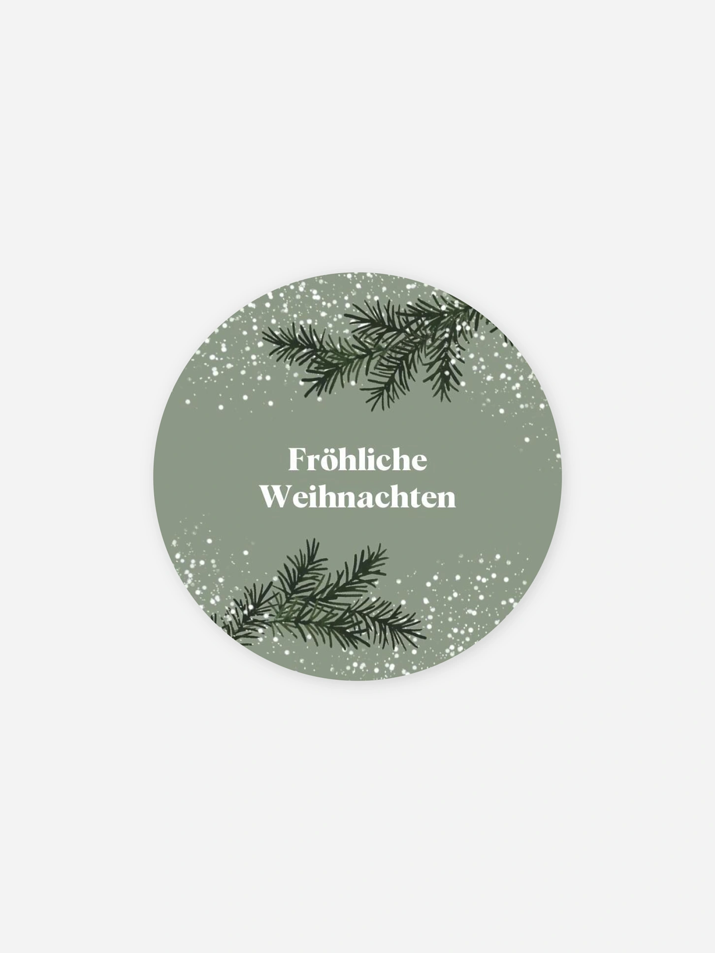 Geschenkaufkleber Weihnachten Wintergreen
