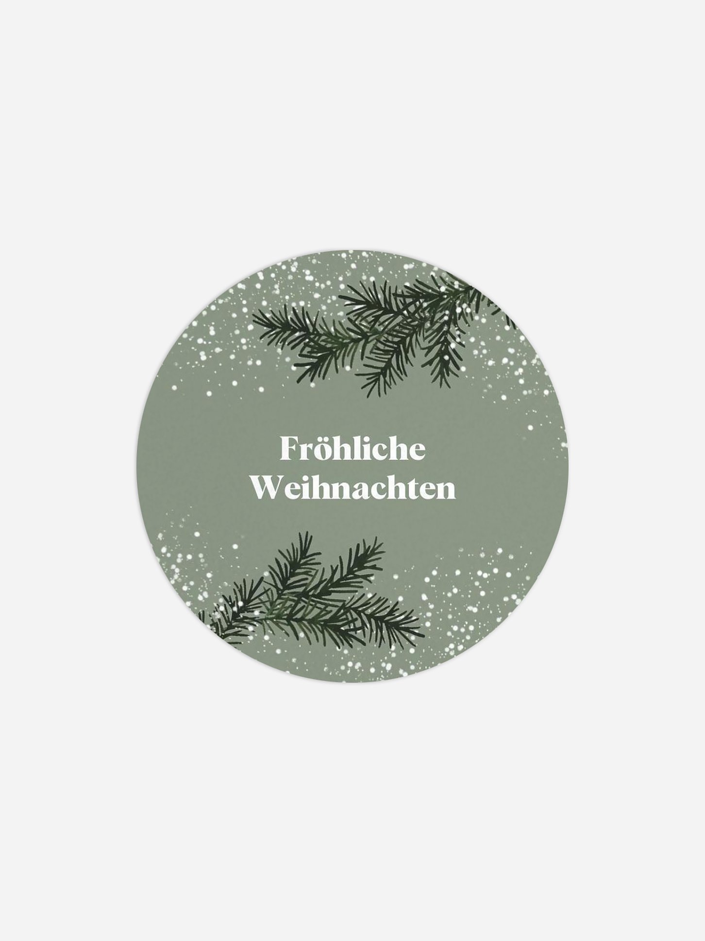 Geschenkaufkleber Weihnachten Wintergreen