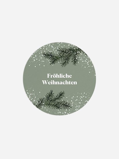 Geschenkaufkleber Weihnachten Wintergreen