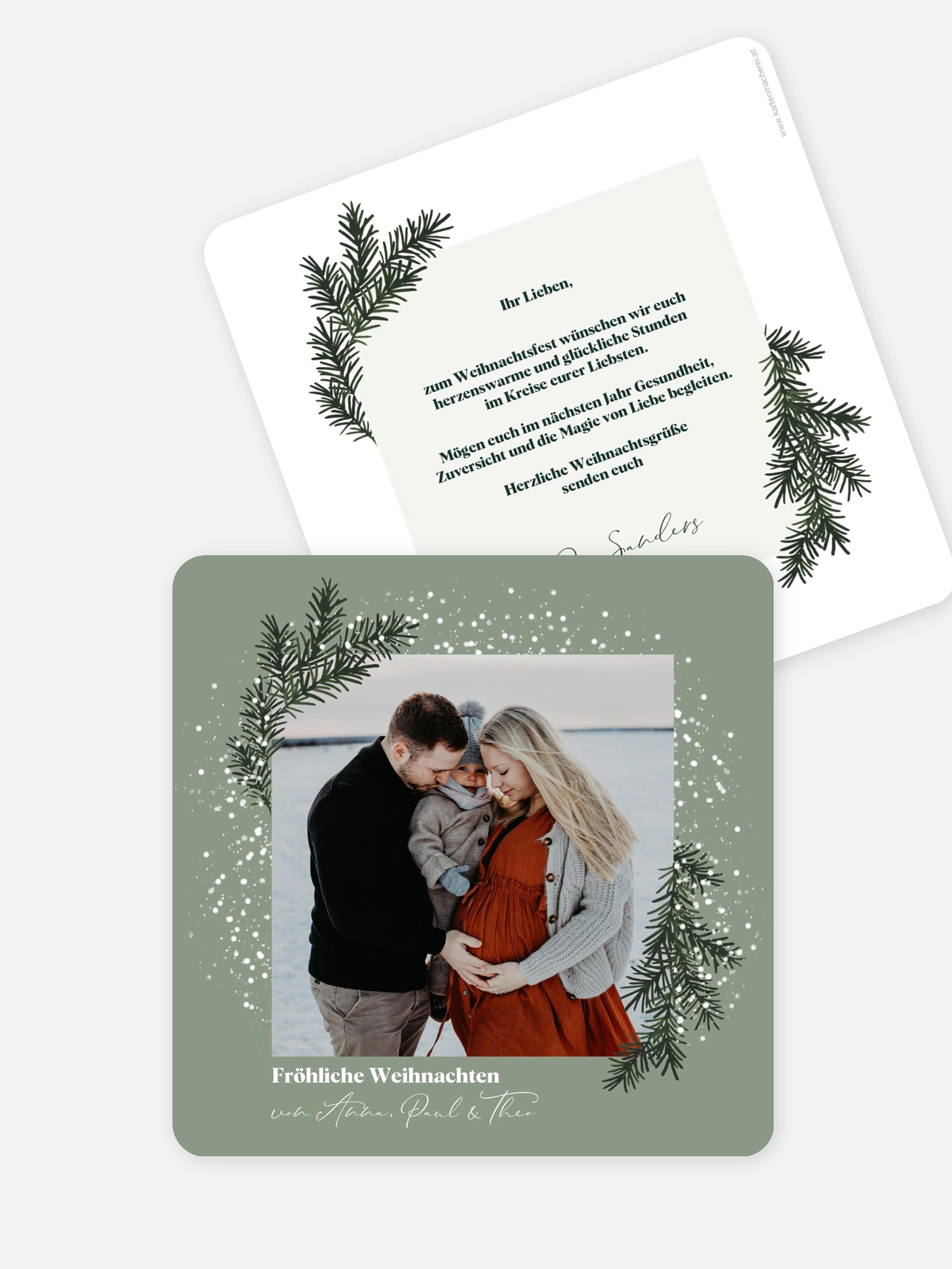 Weihnachtskarte Wintergreen