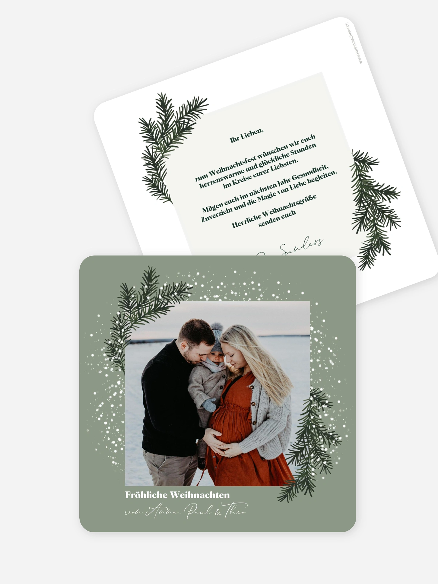 Weihnachtskarte Wintergreen