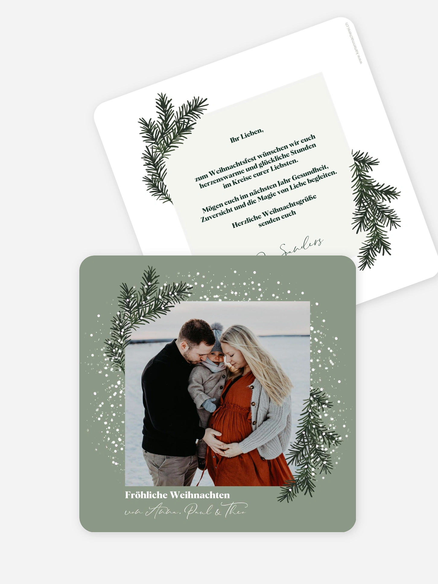 Weihnachtskarte Wintergreen