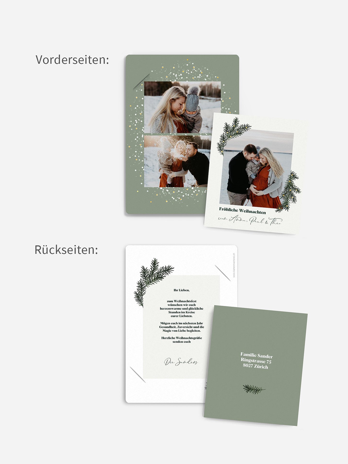 Weihnachtskarte Wintergreen