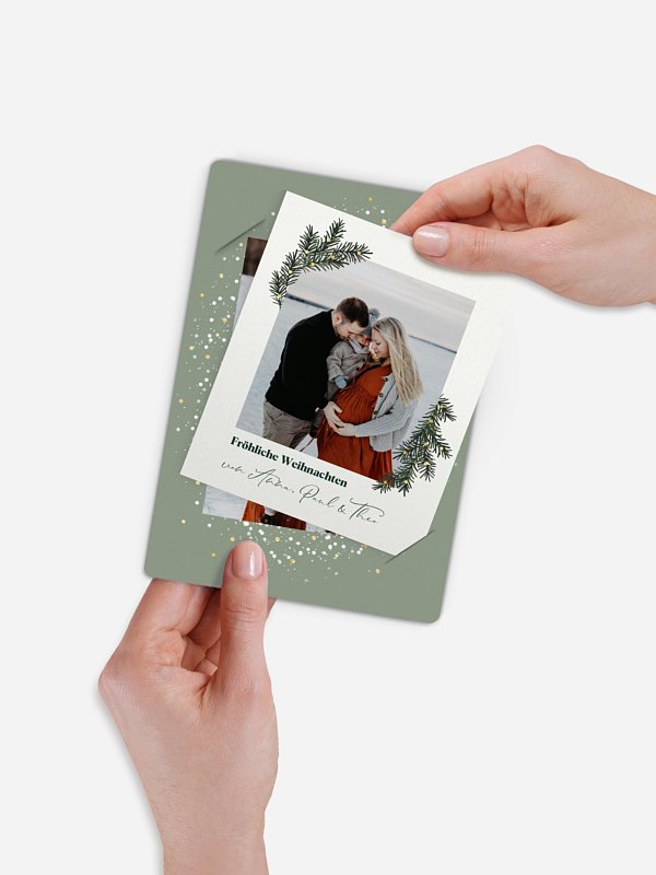 Weihnachtskarte Wintergreen