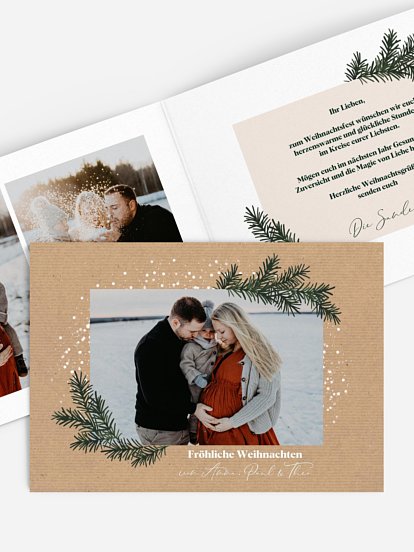 Weihnachtskarte Wintergreen