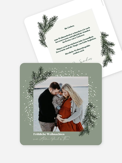 Weihnachtskarte Wintergreen