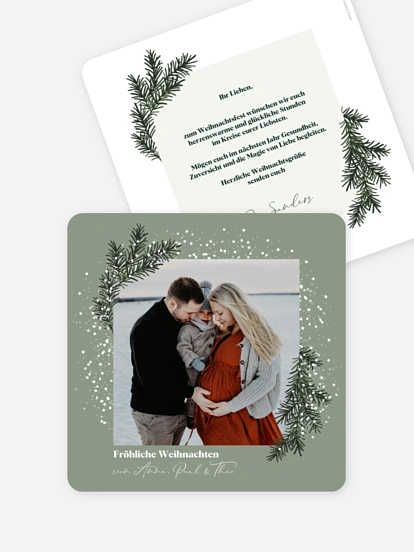 Weihnachtskarte Wintergreen