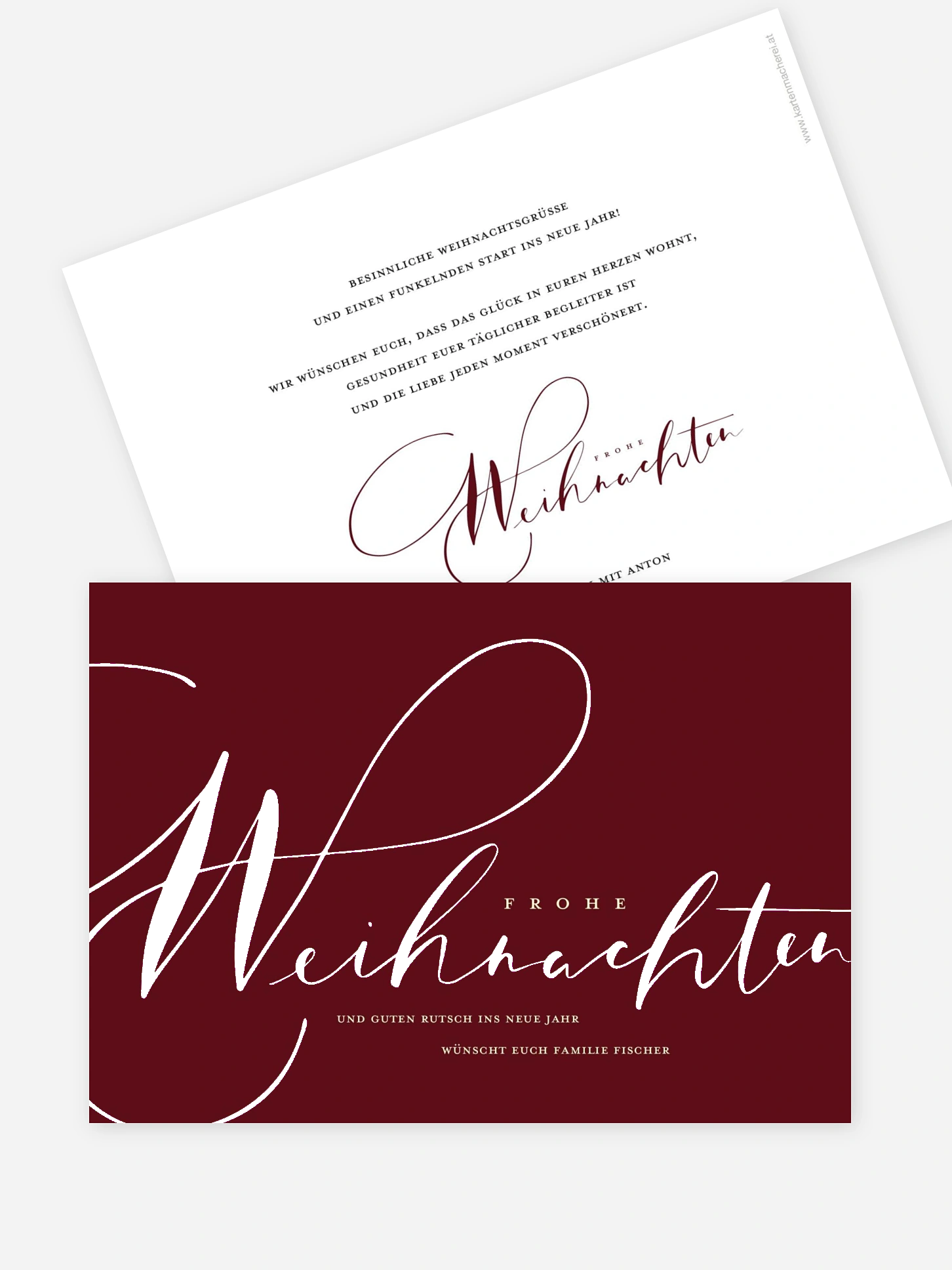 Weihnachtskarte Winter Lettering
