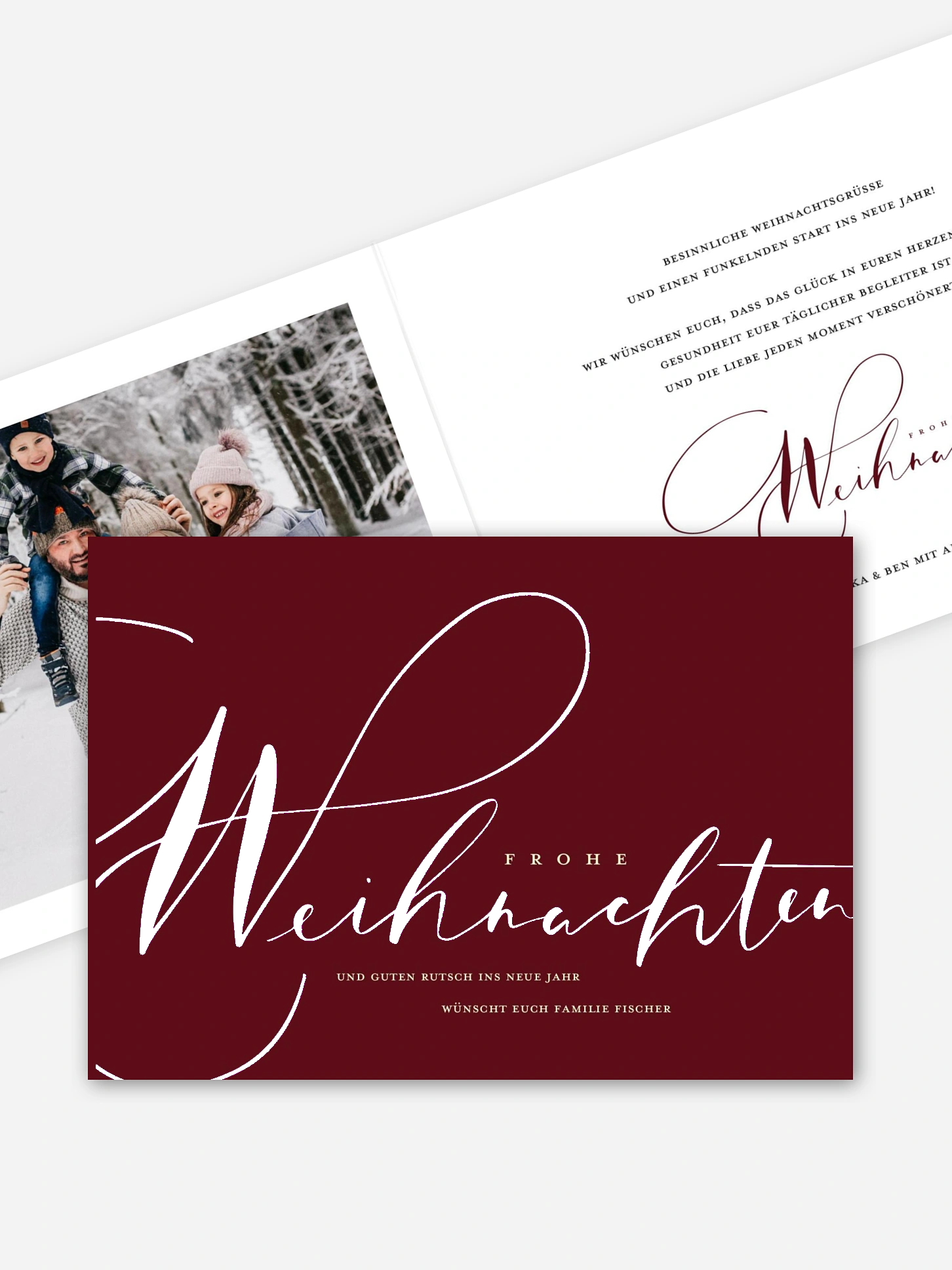 Weihnachtskarte Winter Lettering