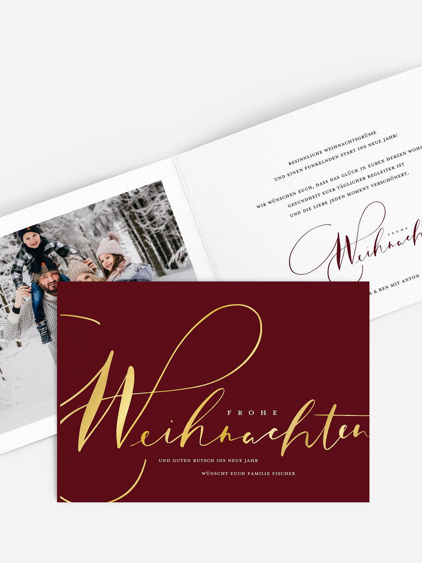 Weihnachtskarte Winter Lettering