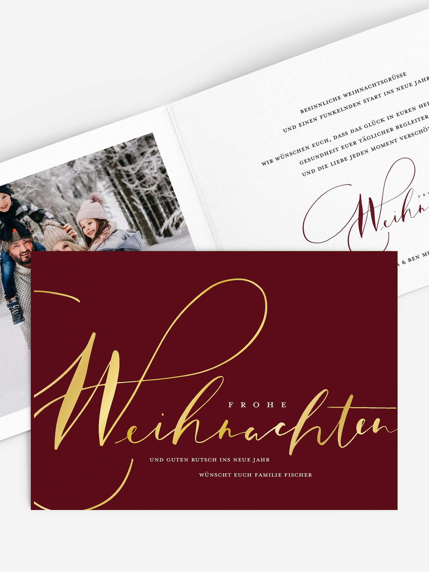 Weihnachtskarte Winter Lettering