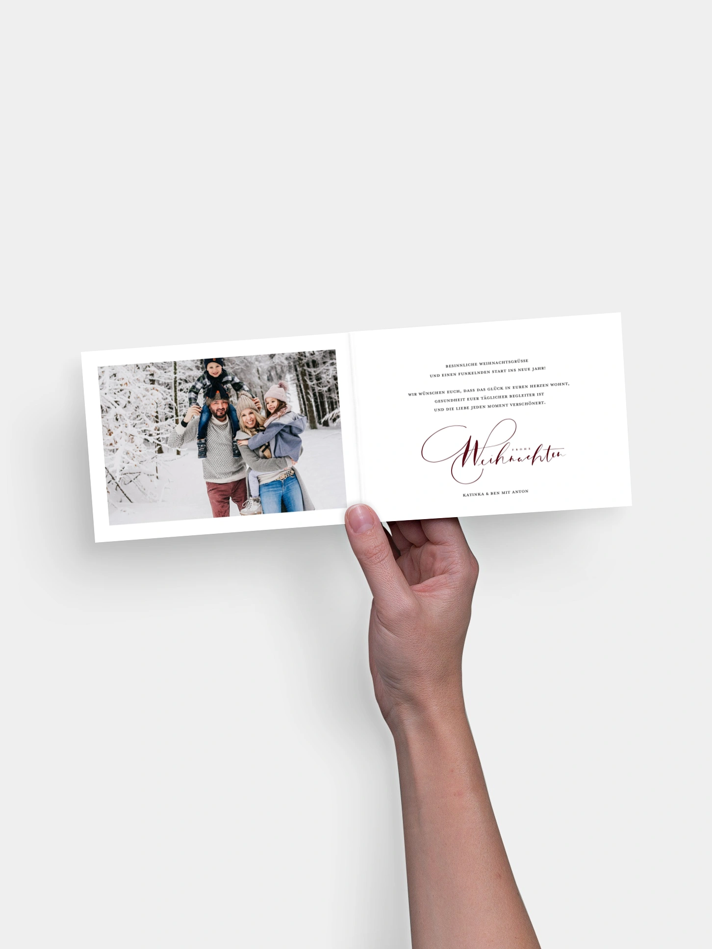 Weihnachtskarte Winter Lettering