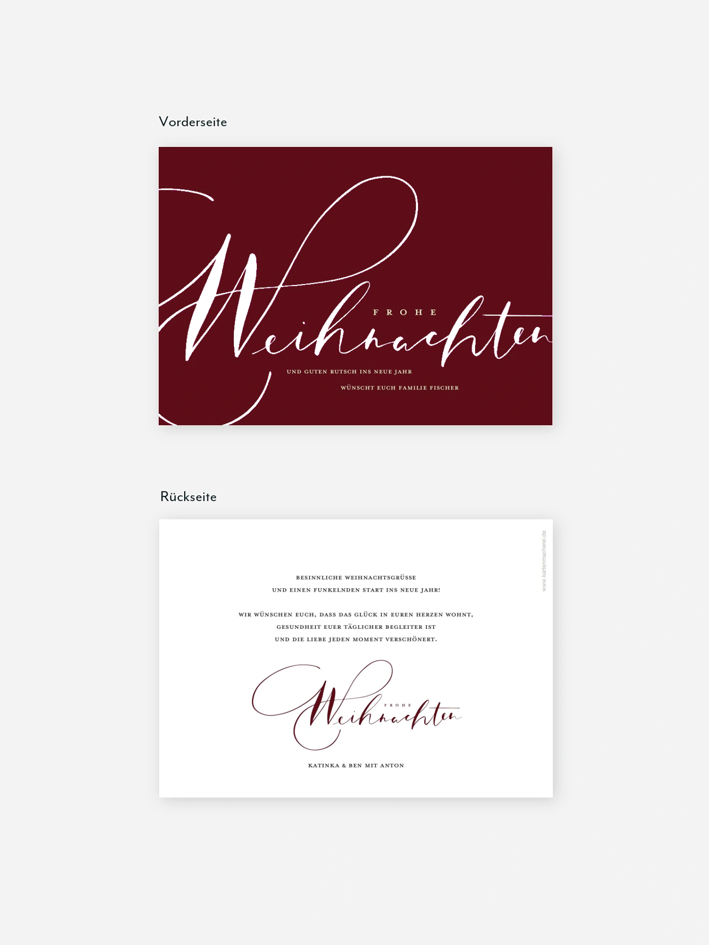 Weihnachtskarte Winter Lettering