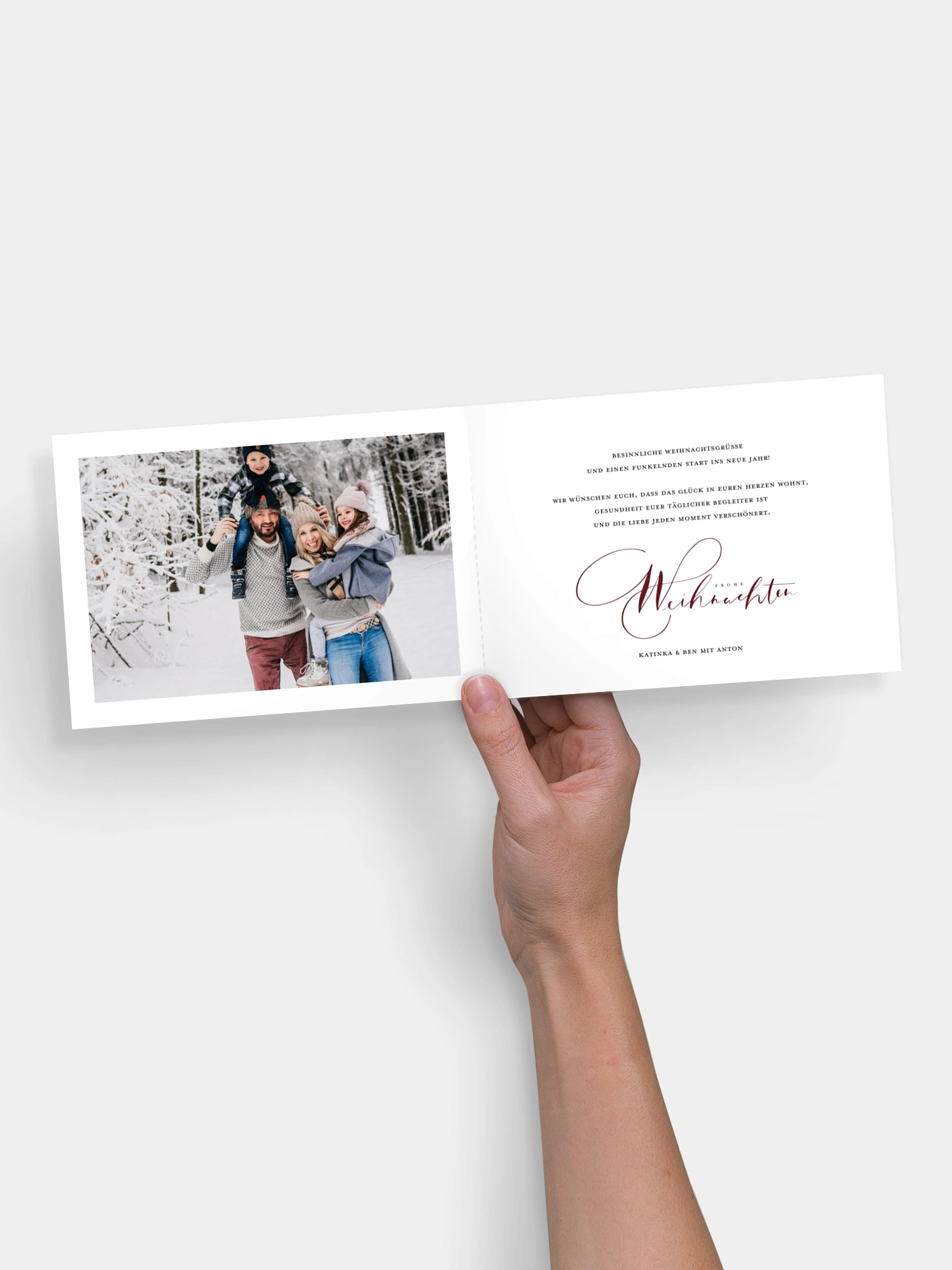 Weihnachtskarte Winter Lettering