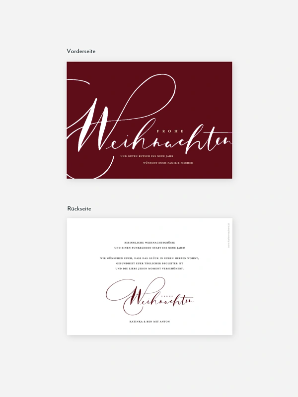 Weihnachtskarte Winter Lettering