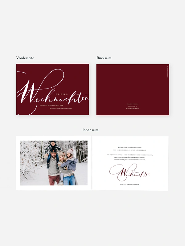 Weihnachtskarte Winter Lettering
