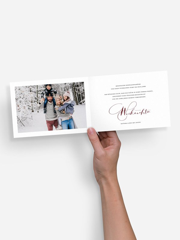 Weihnachtskarte Winter Lettering