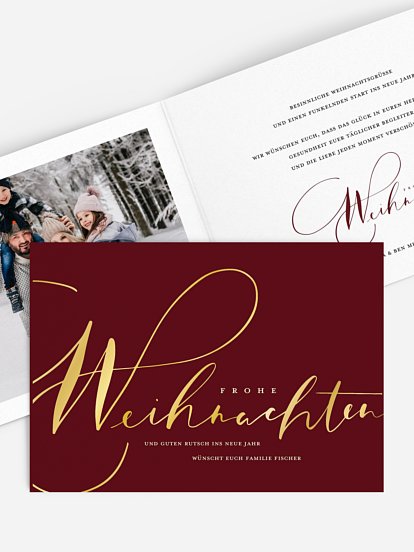 Weihnachtskarte Winter Lettering