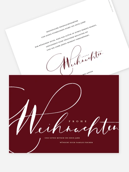 Weihnachtskarte Winter Lettering