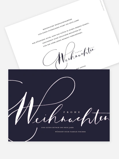 Weihnachtskarte Winter Lettering