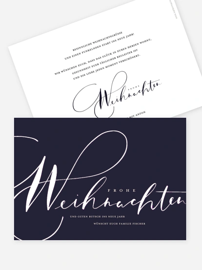 Weihnachtskarte Winter Lettering