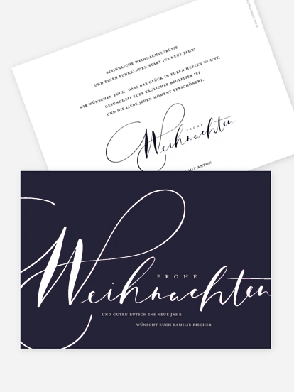 Weihnachtskarte Winter Lettering