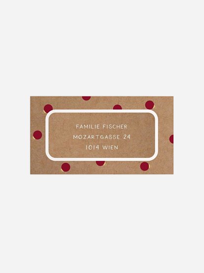 Empfängeraufkleber Weihnachten Furry Christmas