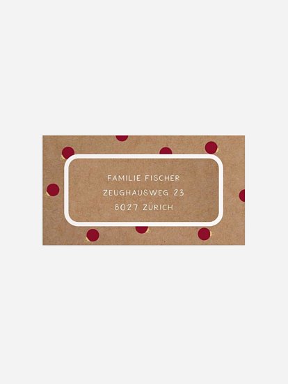 Empfängeraufkleber Weihnachten Furry Christmas