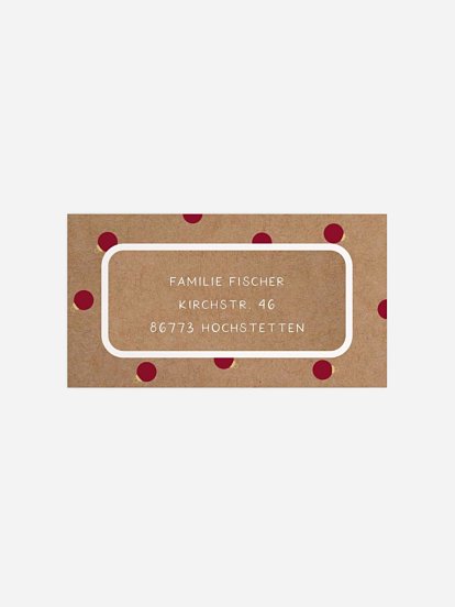 Empfängeraufkleber Weihnachten Furry Christmas