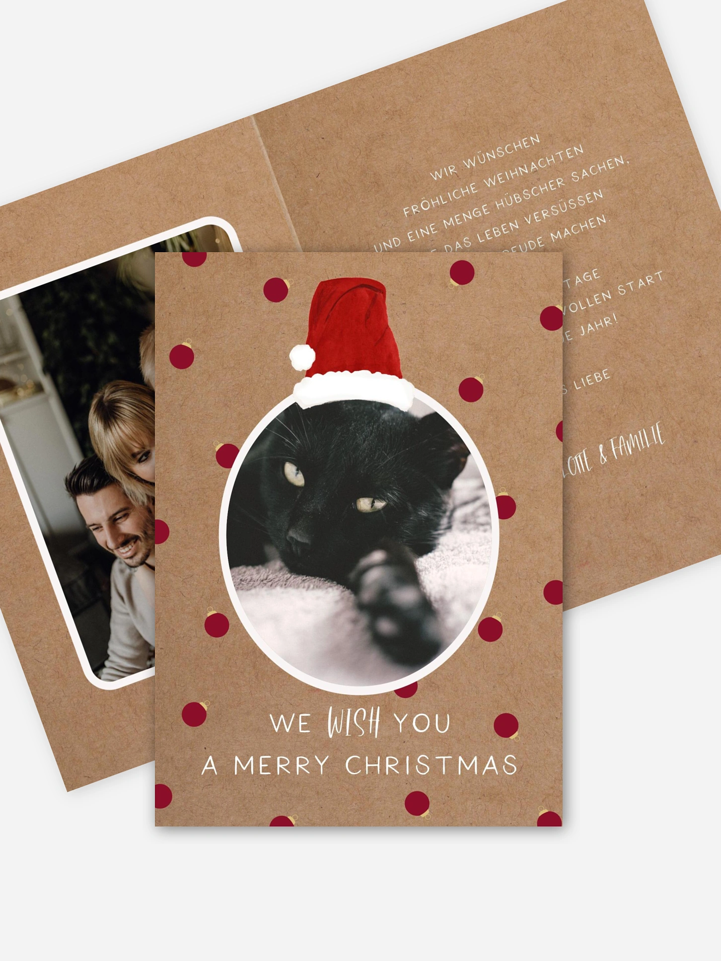 Weihnachtskarte Furry Christmas