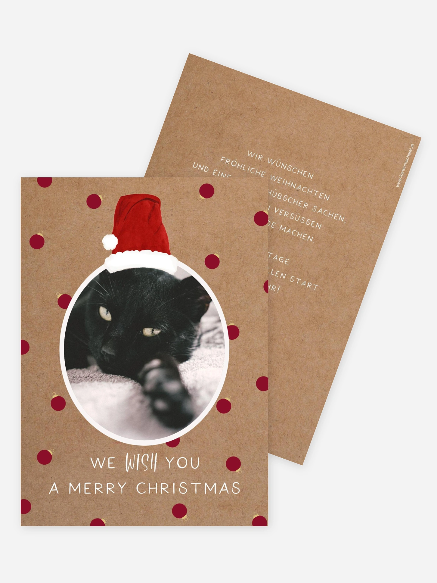 Weihnachtskarte Furry Christmas